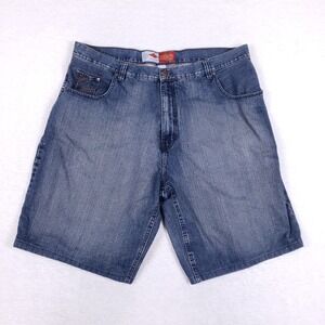 Evolution Jeans Denim Shorts 44 Baggy Blue Y2K Hip Hop Skater Streetwear